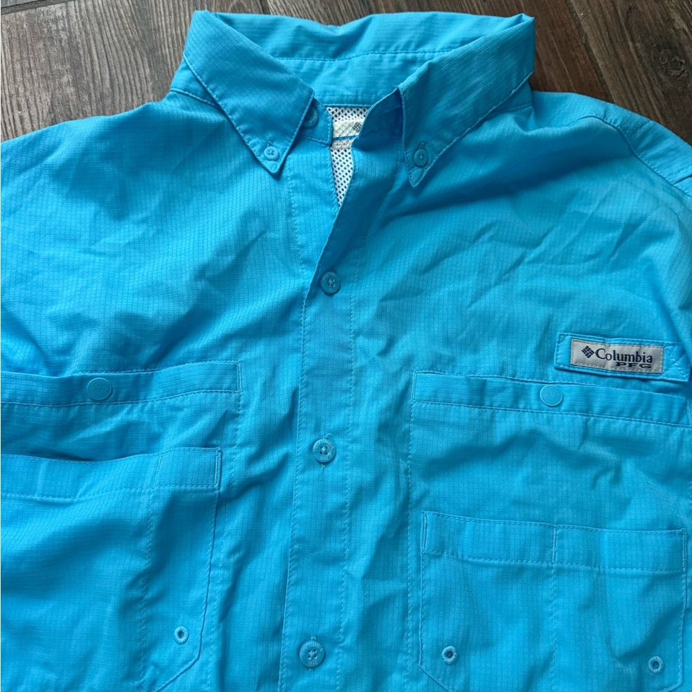 Columbia Men's Bright Blue Lightweight Shirt Jacket - Picture 3 of 5